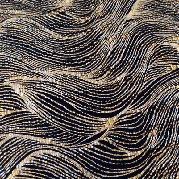 FairSet Vintage Gold Waves Short Sleeve Blouse with shoulder pads - Picture 4 of 7